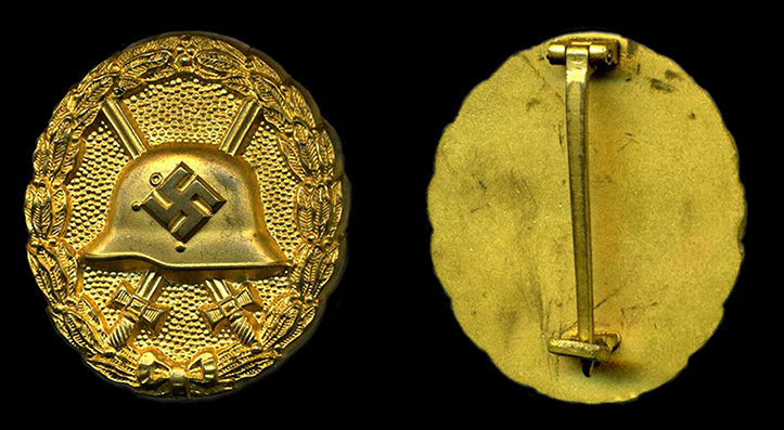 1939 1st pattern wound badge in gold 